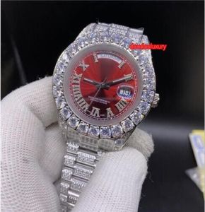 Silver Diamond Men039s Watch Deck Set Diamond Lünette Roman Diamond Scale Mode Watch Top Boutique Automatic Watch5412539