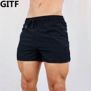 Pants Men Solid color Running Shorts Jogging Gym Fitness Training Quick Dry Beach Short Pants Male Summer Sports Workout Clothing