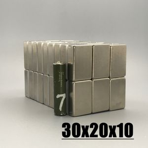 1/2/5pcs 30x20x10 mm Neodym Material 30*20*10 mm ndfeb N35 Magnete Starke Blockmagnet Magnetmaterialien Imanes