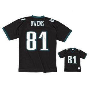 Zszyte koszulki piłkarskie 81 Terrell Owens 2004 Mesh Legacy emerytowane retro klasyczne koszulki menu kobiety młodzież s-6xl