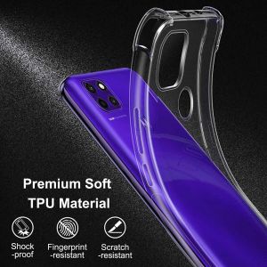 Caixa traseira de silicone transparente à prova de choque para Motorola Moto G9 Power G9 Plus G8 Power G8 Play G22 G32 G42 G52 G71 5G COQUI