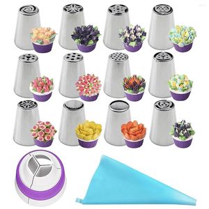 Baking Tools 13/8Pcs Set Pastry Bag And Stainless Steel Cake Nozzle Kitchen Accessories For DIY Decorating Tool