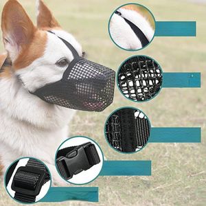 Pet Dog Muzzles Adjustable Breathable Dog Mouth Cover Anti Bark Bite Mesh Dogs Mouth Muzzle Mask For Dogs