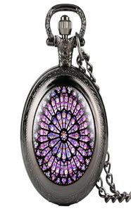 The Notre Dame De Paris Cathedral Display Watches Antique Quartz Pocket Watch Necklace Chain Clock Souvenir Gifts for Men Women9790226