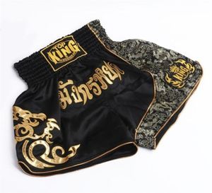 Calça de boxe Men039s impressão de shorts mma lutas de kickboxing luta com tigre curto muay thai shorts de boxe