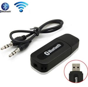 Автомобильный Bluetooth Aux беспроводной портативный мини -черный Bluetooth Music Audio Adapter Adapter 35 мм стерео аудио для iPhone Android телефоны9918347