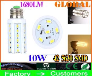 安価な5x E27 LEDライトLED LEDコーンライト10W LED電球E14 B22 5630 SMD 42 LED 1680LM温かいクールホームライト電球110V 130V 21381473