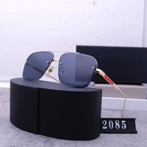 Designer maschile Aviator Occhiali da sole sfumature per esterni Fashion Classic Square Sun Glasses for Women Luxury Eyewear UV 400 E occia di lievito di alta qualità Unisex Mix Color 2085