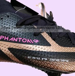 Enviar com bolsas de qualidade botas de futebol phantom gt2 elite fg accs meias chuteiras de futebol masculas externo tornozelo de tornozelo macio tênis Co8883307