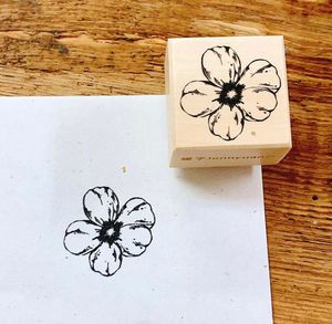 Jennyyuanzi Vintage Plum Blossom Rose Be Yourself Wooden Rubber Stamp for DIY Scrapbooking Photo Album Card Making