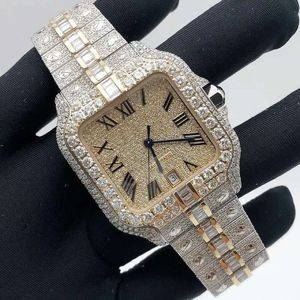 Luxury Look Fullt Watch Iced Out for Men Woman Top CraftSmanship Unikt och dyr Mosang Diamond 1 1 5A Watchs For Hip Hop Industrial Luxurious 6383