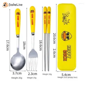 Dinnerware Sets Convenient Knife And Fork Durable Portable Tableware Moe Fun Handle One-piece Molding Mixing Spoon Gourmet Storage