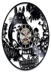 Studio Ghibli Totoro Wall Clock Cartoon My Neighbor Totoro Record Clocks Wall Watch Home Decor Christmas Gift for Y7606015