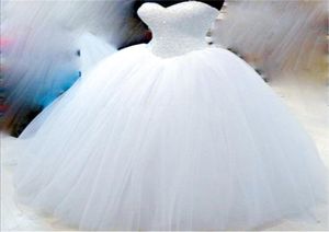 新しいシンプルな白い腫れたボールガウンの恋人キンセアネラドレスパーティードレス特別な機会ドレス甘い16 Vestido Longo QC15016973290