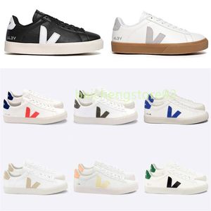 2024 Classic French Brasilien Green Low-Carbon Life V Organic Cotton Flats Platform Sneakers Women Casual Classic White Designer Shoes Mens Loafers 36-45 J2