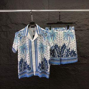 2Casablanc Shirt 22SS Designer Shirts Masao San Print Mens Casual Shirt Damen Lose Seiden Casablacnca Shirt Kurzärmele Luxus T-Shirt hochwertige Teesqw9