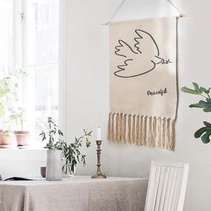 Tobsesty Drukuj gobelin portret gołębi wiszący koc tkanina domowa dekoracja
