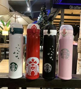 Tide Brand Water Bottles New 2022 Butterfly Insulation Cup Classic Pattern NS Korean Version Large-capacity Stainless Steel Cup2252569