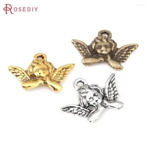 Pendant Necklaces 50PCS Antique Silver Zinc Alloy Angel Charms Pendants Diy Jewelry Making Supplies Necklace Earrings Accessories For Women