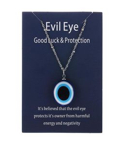 1PC Blue Glass Evil Eye Pendants Halsband för kvinnor Män Turkiet Lucky Halsband Choker Smycken Tillbehör4245056