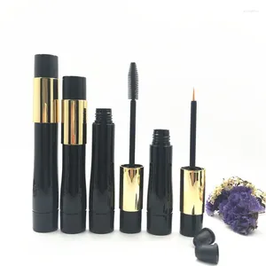 Lagringsflaskor Tomkosmetisk behållare Packaging Eyeliner Tube med trollstav 16 ml 25 stycken Black Eyelash Pen Mascara