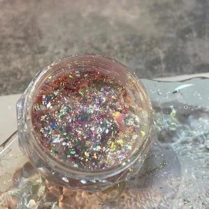 Shadow Cosmetics Crystal Fire Pink Aurora Opal Powder Chameleon Glitter Flakes for Eyeshadow Nail Art Resin Crafts Manicure Paillettes