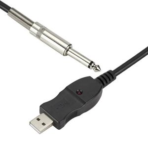 Yeni 2024 USB Gitar Kablosu Gitar Bass'a Bas USB Kayıt Kablosu USB'ye 6.5mm Jack Ses Adaptör Dönüştürücü USB Gitar Kablosu USB Gitar Kablosu