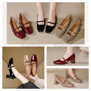 Designer Heels Women Dress Shoes Luxury Triangle Brushed Leather Slingback Pumps Pointed Toes Comma Heel Dresses
