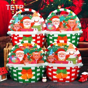 Bolsas de armazenamento Tetp 50pcs Candy de Natal Ano do Papai Noel Party for Handmade Cookies Diy Gift Packaging Favors Decoration