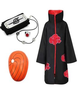 Anime Uchiha Mask Tobi Cosplay Costume para meninos obito máscara de traje de Halloween para crianças adult q09104091280