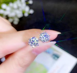 Moissanite Popular style recommendation lady ear nails 925 Sterling silver high hardness diamond substitutes LJ2010162829154