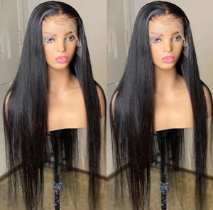 150remy Baby Hair 13x6 Transparente HD renda de renda frontal osso reto Cabelo humano Lace Frontal Wigs Brasileiro 4x4 Lace Closu4952531