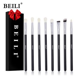 Shadow Beili Professional 6/8pcs Классические натуральные кисти для макияжа для глаз набор для век, смешивание бродяга с дымной черной красавицей, макияж макияж