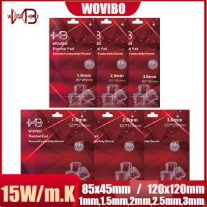 Resfriamento Wovibo Silicone Pad 15w /m.k para CPU GPU RAM M.2 NVME SSD Placa -mãe LED 120 mm 85 mm 1mm 2mm 3mm Dissipação de calor Térmica