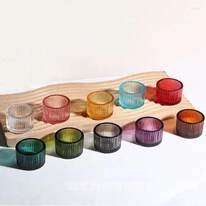 Ljusstakarpaket med 10 glas små te ljushållare för heminredning Modern ljusstake avsmalnande