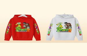 2022 Herbst Winter Plant gegen Zombies Print Hoodies Cartoon Game Jungen Kleidung Streetwear Kleidung für Teenager Größe 414 T3123419