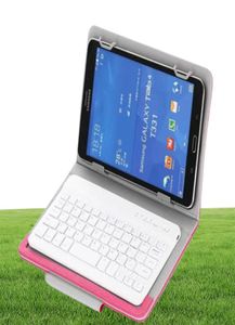 Epacket Wireless Bluetooth -tangentbord med läderfodral 7 8 9 10 tum universalstativ för iPad -surfplatta för iOS Android Windows9758643