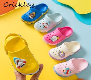 أطفال Slippers Cartoon Summer Beach Shoes للأطفال في الهواء الطلق حديقة S Garden S Unicorn Non Slip Girls Mx2005285111081