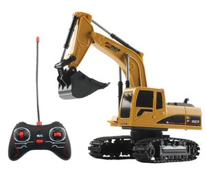 5 Канал 124 RC Excavator Toy RC Engineering Car Arloy и пластиковый экскаватор RTR для детей детей Рождественский подарок LJ2009199159833