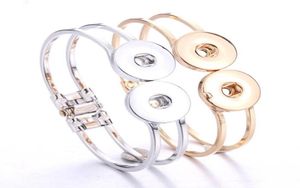 2021 Snap Button Bracelet Fit 18mm Jewelry 2 Charms Silver Gold for Women Men fashion62032292151510