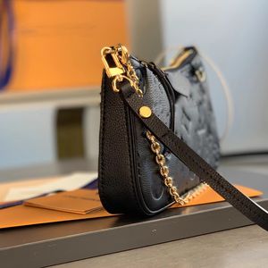 디자이너 가방 여성 크로스 바디 숄더 가방 체인 지갑 숙녀 쉬운 파우치 스트랩 지갑 편지 Emed Flower Stripes 브랜드 핸드백 351