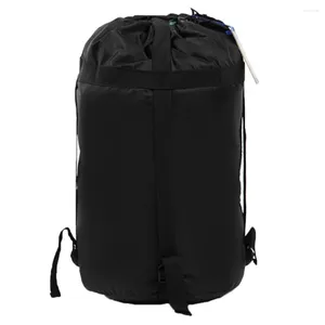 Sacos de armazenamento dormindo com saco adultos adolescentes crianças portátilas portátil acampamento quente caminhada ao ar livre Tamanho da viagem (preto)