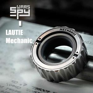 Dekompressionsleksak lautie edc mekanisk ring stycke fidget spinners fingertopp gyro spärr magnetisk metall vuxen anti stress leksak kontor skrivbord leksaker 240412