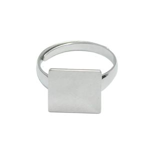 Beadsnice Square Ring Blanks 925 Sterling Silber Ring -Einstellung mit 12 mm Quadrat Flachkissen DIY Neujahr Geschenk Silberringe ID 334906614296