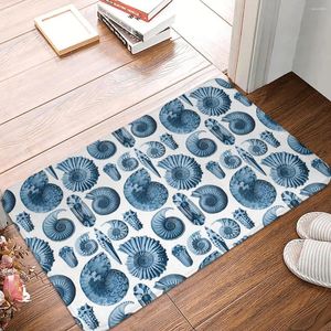 Tappeti tappeti non slittata Ernst Haeckel ammonite poremat blu soggiorno tappetino da bagno tappeto decorazioni di benvenuto