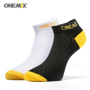 Calzini Onemix Brand 6 paia in esecuzione di calzini in cotone cuscino traspirante sport all'aperto a piedi da escursionismo abito da equipaggio da treking calzini neri
