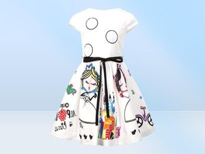 Girls Summer Dress Kids Clothes 2018 Brand Baby Girl Dress with Sashes Robe Character Princess Dress Clothing7947996