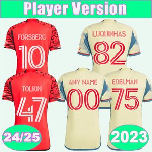 2024 25 New York Red Player Version Soccer Jerseys 2023 Klimala Amaya Casseres Jr.Barlow Away Football Shirt Vuxen Kort ärmuniformer