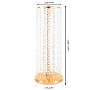 2pcs 23.6/35.4 inç yükseklik lüks altın vazo metal çiçekler stant ekran masa merkezi için parti düğün dekor