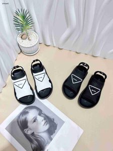 Sandálias de bebê de luxo Knit Shoe Upper Design Kids Sapatos Custo Tamanho 26-35, incluindo caixa de papelão, chinelos de crianças 24April